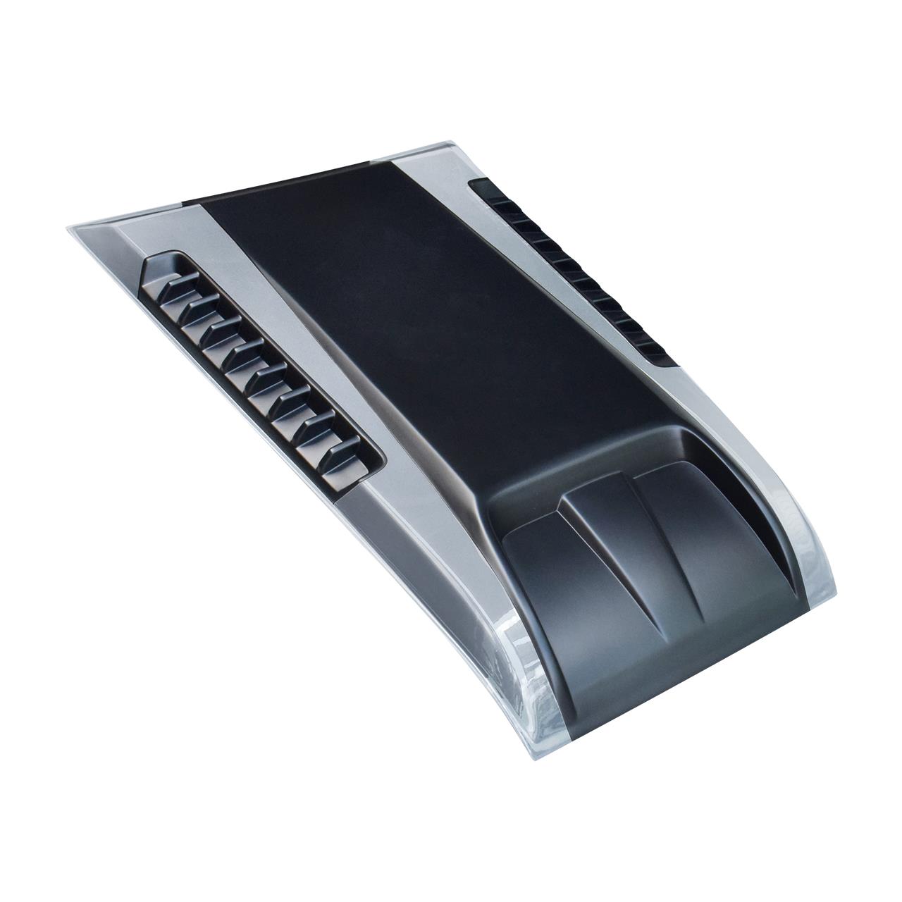 HOOD SCOOP (SMALL) ALUMINUM METALLIC/MATTE BLACK (38P/B-8020)